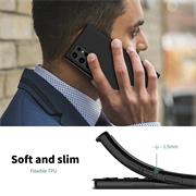 Silikon Hülle für Samsung Galaxy S23 Ultra Schutzhülle Matt Schwarz Backcover Handy Case