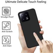 Silikon Hülle für Xiaomi 13 Pro Schutzhülle Matt Schwarz Backcover Handy Case