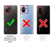 Silikon Hülle für Xiaomi Mi 11 Lite 4G/5G Schutzhülle Matt Schwarz Backcover Handy Case