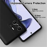 Silikon Hülle für Xiaomi Mi 11T / 11T Pro Schutzhülle Matt Schwarz Backcover Handy Case