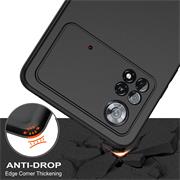 Silikon Hülle für Xiaomi Poco X4 Pro 5G Schutzhülle Matt Schwarz Backcover Handy Case