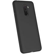 Silikon Hülle für Xiaomi Pocophone F1 Schutzhülle Matt Schwarz Backcover Handy Case