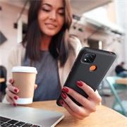 Silikon Hülle für Xiaomi Redmi 9C Schutzhülle Matt Schwarz Backcover Handy Case