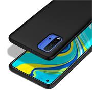 Silikon Hülle für Xiaomi Redmi 9T Schutzhülle Matt Schwarz Backcover Handy Case