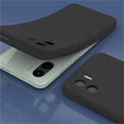 Silikon Hülle für Xiaomi Redmi A1 Schutzhülle Matt Schwarz Backcover Handy Case
