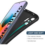 Silikon Hülle für Xiaomi Redmi Note 10 Pro Schutzhülle Matt Schwarz Backcover Handy Case