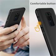 Silikon Hülle für Xiaomi Redmi Note 9 Schutzhülle Matt Schwarz Backcover Handy Case