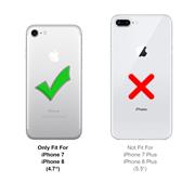 Handy Hülle für Apple iPhone 7 / 8 / SE 2 Soft Case mit innenliegendem Stoffbezug