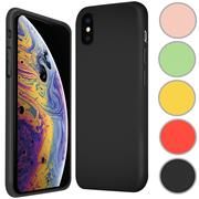 Handy Hülle für Apple iPhone XS Max Soft Case mit innenliegendem Stoffbezug