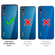 Handy Hülle für Huawei P20 Pro Soft Case mit innenliegendem Stoffbezug