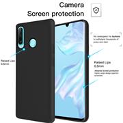 Handy Hülle für Huawei P30 Lite Soft Case mit innenliegendem Stoffbezug