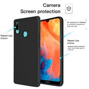 Handy Hülle für Huawei Y7 2019 Soft Case mit innenliegendem Stoffbezug