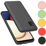 Handy Hülle für Samsung Galaxy A02s Soft Case mit innenliegendem Stoffbezug