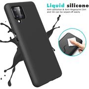 Handy Hülle für Samsung Galaxy A12 / M12 Soft Case mit innenliegendem Stoffbezug