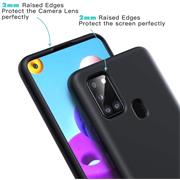 Handy Hülle für Samsung Galaxy A21s Soft Case mit innenliegendem Stoffbezug
