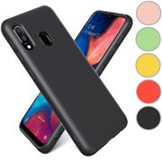 Handy Hülle für Samsung Galaxy A40 Soft Case mit innenliegendem Stoffbezug