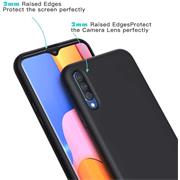 Handy Hülle für Samsung Galaxy A70 / A70s Soft Case mit innenliegendem Stoffbezug