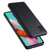 Handy Hülle für Samsung Galaxy A71 Soft Case mit innenliegendem Stoffbezug