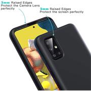 Handy Hülle für Samsung Galaxy A71 Soft Case mit innenliegendem Stoffbezug