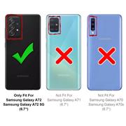 Handy Case für Samsung Galaxy A72 Hülle Schutzhülle mit innenliegendem Stoffbezug