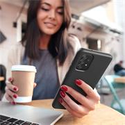 Handy Case für Samsung Galaxy A72 Hülle Schutzhülle mit innenliegendem Stoffbezug