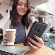 Handy Hülle für Samsung Galaxy M11 Soft Case mit innenliegendem Stoffbezug