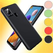Handy Hülle für Samsung Galaxy M31 Soft Case mit innenliegendem Stoffbezug