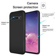 Handy Hülle für Samsung Galaxy S10 Soft Case mit innenliegendem Stoffbezug