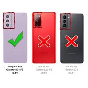 Handy Case für Samsung Galaxy S21 FE Hülle Schutzhülle mit innenliegendem Stoffbezug