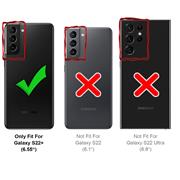 Handy Case für Samsung Galaxy S22 Plus Hülle Schutzhülle mit innenliegendem Stoffbezug