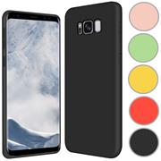 Handy Hülle für Samsung Galaxy S8 Soft Case mit innenliegendem Stoffbezug