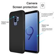Handy Hülle für Samsung Galaxy S9+ Soft Case mit innenliegendem Stoffbezug