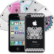 Henna Motiv Hülle für Apple iPhone 4 / 4S Backcover Handy Case
