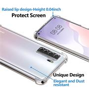 Anti Shock Hülle für Huawei P40 Lite 5G Schutzhülle mit verstärkten Ecken Transparent Case