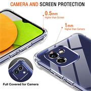 Anti Shock Hülle für Samsung Galaxy A03 Schutzhülle mit verstärkten Ecken Transparent Case