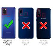 Anti Shock Hülle für Samsung Galaxy A21s Schutzhülle mit verstärkten Ecken Transparent Case
