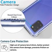 Anti Shock Hülle für Samsung Galaxy A31 Schutzhülle mit verstärkten Ecken Transparent Case