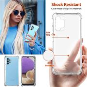 Anti Shock Hülle für Samsung Galaxy A32 5G Schutzhülle mit verstärkten Ecken Transparent Case