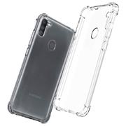 Anti Shock Hülle für Samsung Galaxy M11 Schutzhülle mit verstärkten Ecken Transparent Case