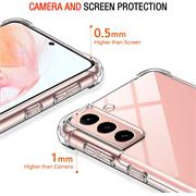 Anti Shock Hülle für Samsung Galaxy S21 Schutzhülle mit verstärkten Ecken Transparent Case