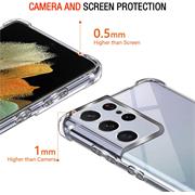 Anti Shock Hülle für Samsung Galaxy S21 Ultra Schutzhülle mit verstärkten Ecken Transparent Case