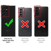 Anti Shock Hülle für Samsung Galaxy S22 Ultra Schutzhülle mit verstärkten Ecken Transparent Case