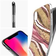 Handy Case für Apple iPhone X / XS Hülle Motiv Marmor Schutzhülle Slim Cover