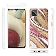 Handy Case für Samsung Galaxy A12 / M12 Hülle Motiv Marmor Schutzhülle Slim Cover