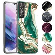 Handy Case für Samsung Galaxy S21 FE Hülle Motiv Marmor Schutzhülle Slim Cover