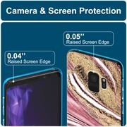Handy Case für Samsung Galaxy S9 Hülle Motiv Marmor Schutzhülle Slim Cover