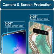 Handy Case für Samsung Galaxy S10 Plus Hülle Motiv Marmor Schutzhülle Slim Cover