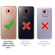 Handy Case für Samsung Galaxy J4 Plus Hülle Glitzer Cover TPU Schutzhülle