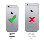 TPU Hülle für Apple iPhone 6 / 6S Case Silikon Cover Transparent mit Farbrand Handyhülle