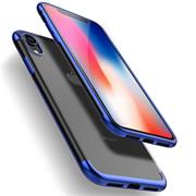 TPU Hülle für Apple iPhone XR Case Silikon Cover Transparent mit Farbrand Handyhülle